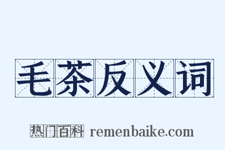 毛茶反义词是什么意思的图片